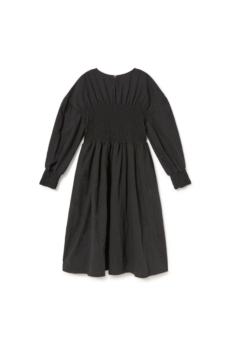 Vintage Crinkled Dress - Black - Posh New York