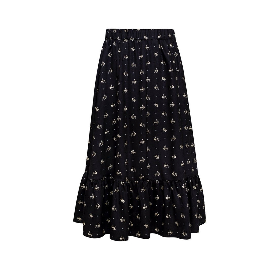 Viscose Long Skirt Pearl - Black - Posh New York