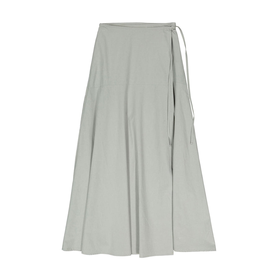 Wrap cotton poplin skirt - Sage Green - Posh New York